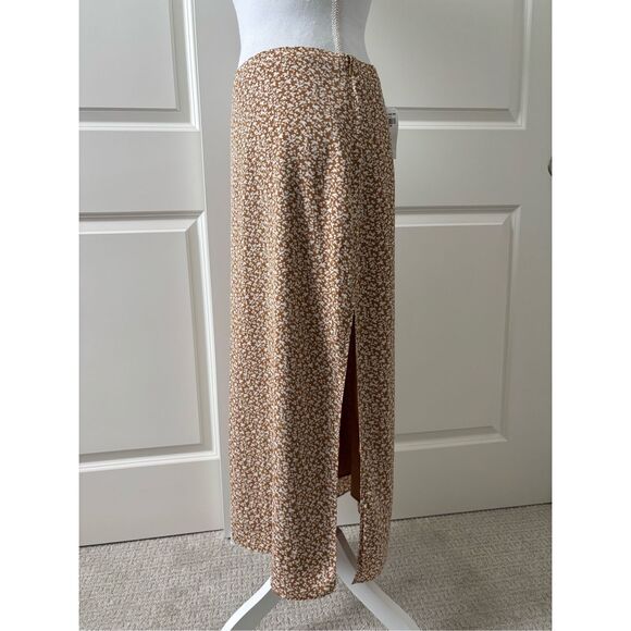 Floral Maxi Skirt in Brown - Picture 2 of 6